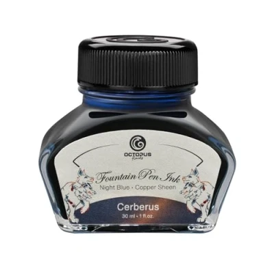 Abbildung von Octopus Fluids Cerberus Sheen Ink, Füllhaltertinte im Tintenglas, Tinte, Blau, 30 ml