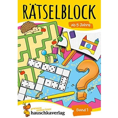Abbildung von Rätselblock ab 5 Jahre Band 1: Bunter Rätselspaß für die Vorschule Labyrinth, Sudoku, Suchbilder, Konzentrationstraining und logisches Denken fördern (Rätselbücher, 630)