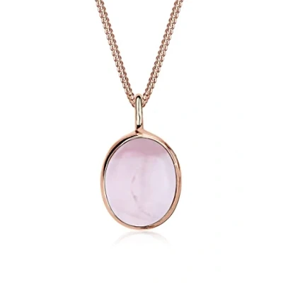 Abbildung von Elli Nquarz Edelstein Halskette, Damen, Größe: 45, Rosa
