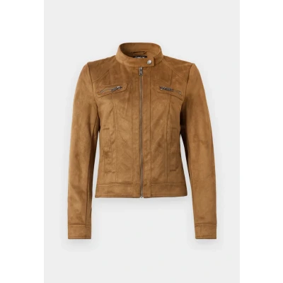Abbildung von ONLY Onlbandit Jacket Kunstlederjacke, Damen, Größe: XS, Cognac