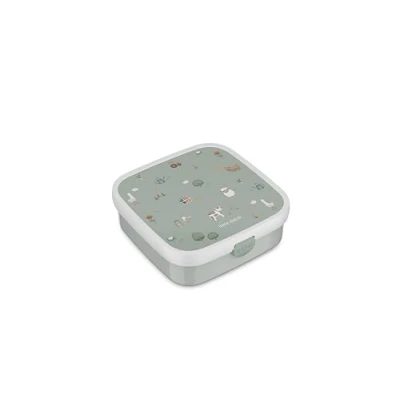 Abbildung von Mepal Bento Brotdose Groß Campus Little Dutch Lunchbox für Kinder Inklusive 2 auslaufsicheren Fächern &amp; Gabel Fach ist mikrowellengeeignet 2x 200 + 1250 ml Farm