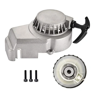Abbildung von GOOFIT 2 Takt Spiraldruckfedern Kickstarter Zubehör Seilzugstarter schwarz Ersatz für 49cc 47cc Mini UTV ATV Go Kart Scooter Dirtbike Pocketbike Moto Quad