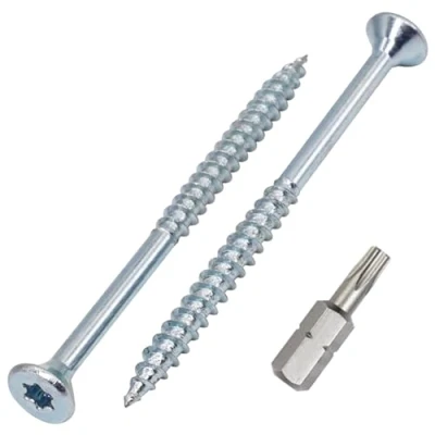Abbildung von SKIR&#039;CO (50 Stück) Holzschrauben aus verzinktem Stahl 3,5 x 50 mm, Torx Senkkopfschrauben, Spanplattenschrauben, Teilgewinde