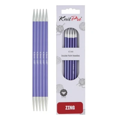 Abbildung von KnitPro K47040 Sockennadeln, Metal, Blau, 20cm / 4.5mm