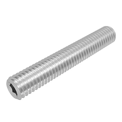 Abbildung von SECCARO Gewindestift mit Kegelkuppe M8 x 50 mm, Edelstahl V2A VA A2, DIN 913 / ISO 4026, Innensechskant, 20 Stück