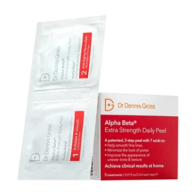Abbildung von Dr Dennis Gross Alpha Beta Extra Strength Daily Peeling 2 stufige tägliche Behandlung zur Steigerung der Ausstrahlung, Verfeinerung Poren, Klärung von Ausbrüchen und Glätten Linien