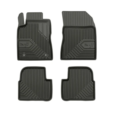 Abbildung von FROGUM No. 77 77407992 Fußmattensatz Gummi vorne und hinten 4 schwarz Maßgefertigt CITROËN: C3 III