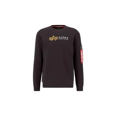 Abbildung von Alpha Industries Label Sweatshirt, Herren, Größe: Large, Hunter brown