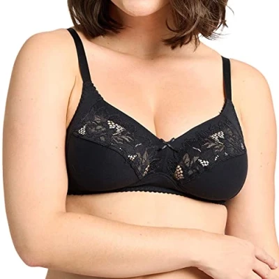 Abbildung von Sans Complexe Damen Schalen BH COTON D&#039;ARUM, Gr. EU 85D (FR 100D), Schwarz