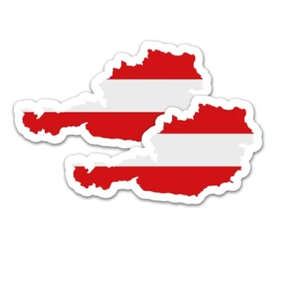 Abbildung von Finest Folia 2er Set Länder Silhouetten Aufkleber Länderaufkleber Bundesland Flagge Sticker für Auto Fahrrad Motorrad Modellblau selbstklebend wetterfest R215 (03 Österreich)
