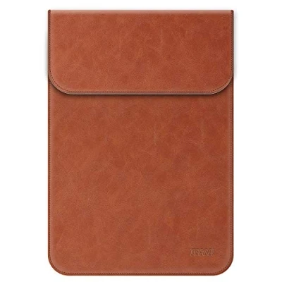 Abbildung von TECOOL Laptophülle 15.6 Zoll Laptoptasche,Schutzhülle Wasserdicht Leder Kompatibel mit 2021 2023 MacBook Pro 16 M3 M2 M1, 15 Lenovo Thinkpad Ideapad HP Dell Surface Laptop Braun