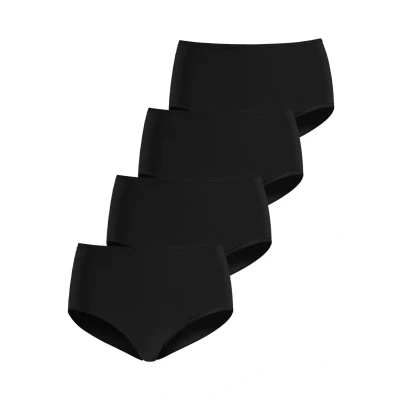 Abbildung von Lascana 4 PACK Slip, Damen, Größe: 36/38, Schwarz