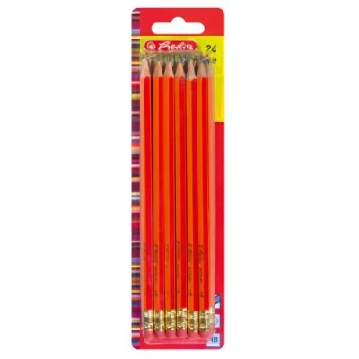 Abbildung von Herlitz 8850604 Bleistifte Scolair HB mit Tip 24 Stück FSC Holz, lackiert