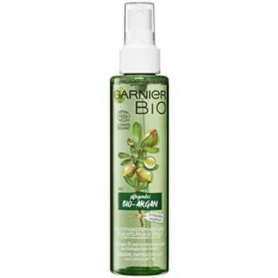 Abbildung von Garnier Gesichtsspray Kornblume Gesichtspflege, Naturkosmetik, Argan Feuchtigkeitsspendendes Gesichts Pflege Spray, Bio 1 x 150 ml