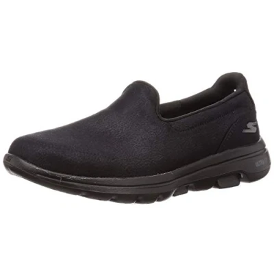 Abbildung von Skechers Damen Go Walk 5 Sneaker, Black Textile Trim, 38 EU Weit