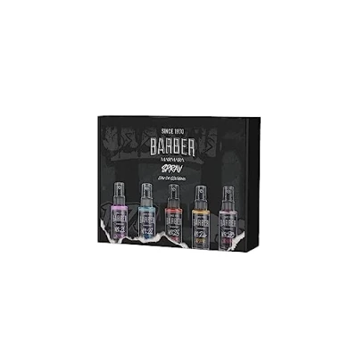 Abbildung von BARBER MARMARA Grafitti 5er Mix Mini Eau de Cologne spray 5x 50ml Reisegröße Aftershave Rasierwasser Geschenk Set AFTER SHAVE MEN proben für männer kolonya