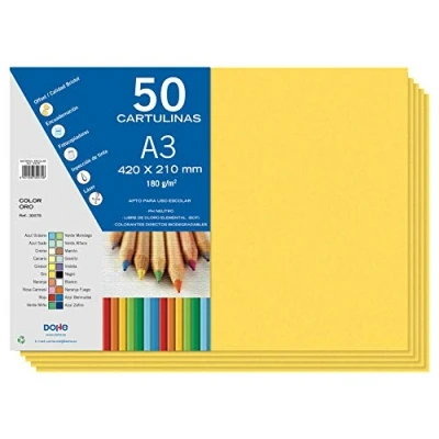 Abbildung von Dohe A3 Karton, goldfarben, 50 Stück, 21 x 29,7 cm, 180 g/m², Büromaterial