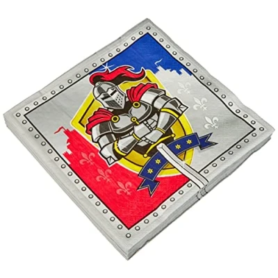 Abbildung von Folat B01BFGXAGS 62852 Ritter Servietten 20 Stück, Mehrfarbig, 33x33cm