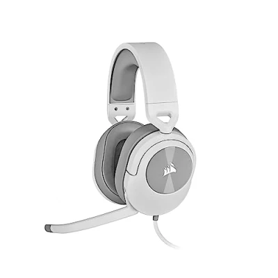 Abbildung von CORSAIR HS55 Surround Leichtes Kabelgebundenes Multiplattform Gaming Headset Dolby 7.1 Sound iCUE Kompatibel PC, Mac, PS5, PS4, Xbox, Nintendo Switch, Mobile Weiß