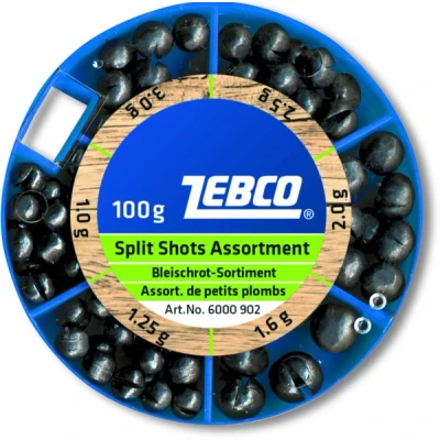 Abbildung von Zebco Bleischrotsortiment, grob 100g Schrotbleie