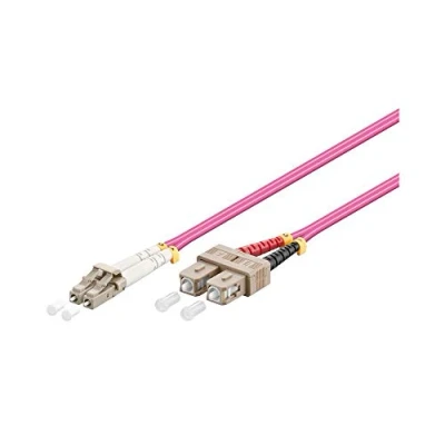 Abbildung von Good Connections OM4 LWL Kabel DUPLEX Stecker LC an SC Multimode 50/125 Lichtwellen Leiter, Glasfaser Kabel, Patchkabel Faser für 1 10 40 und 100 Gigabit/s Ethernet 30 m