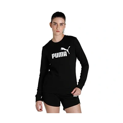 Abbildung von Puma ESS LOGO CREW Sweatshirt, Damen, Größe: Small, black
