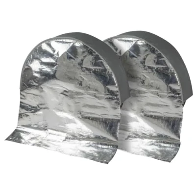 Abbildung von Walser 2X Reifen Thermoabdeckung, 2 Stück Radschutzhüllen bis 17 Zoll/195mm, Radabdeckung Set, Reifentaschen Schutzhülle, Reifenabdeckung Silber