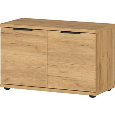 Abbildung von Germania Schuhbank 2795 243 GW FREMONT, in navarra eiche Nachbildung, mit Platz für bis zu 8 Paar Schuhe, 75x48x37 cm (BxHxT), nb., b/h/t 75/48/37