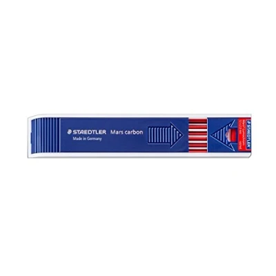 Abbildung von STAEDTLER 204 2 Farbmine Mars Lumochrom, Etui mit 12 Farbminen, rot