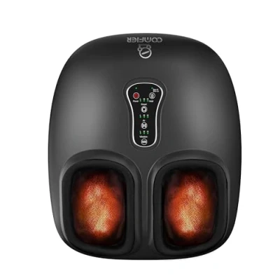 Abbildung von Comfier Fußmassagegerät mit Wärme Vibration und Luftkompression, Shiatsu Fussmassagegerät Elektrisch Fussmassage für Plantarfasziitis Schmerzlinderung, bis Schuhgröße 47,Geschenke