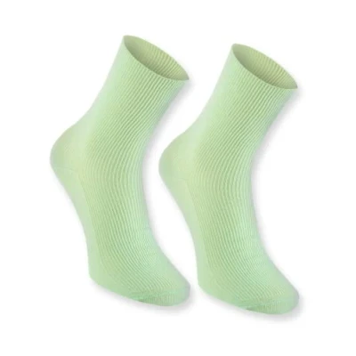 Abbildung von Rainbow Socks Damen Herren Baumwolle Diabetiker Socken Ohne Gummibund 1 Paar Grün Größen 42 43