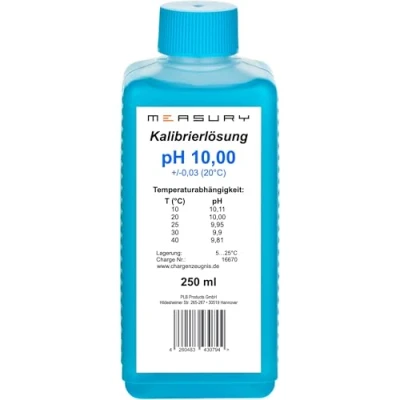 Abbildung von Measury pH Kalibrierlösung 10.00 (250ml) Pufferlösung, Eichlösung Kalibrierflüssigkeit Eichflüssigkeit