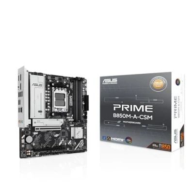 Abbildung von ASUS Prime B850M A CSM Mainboard Sockel AMD AM5 (microATX, DDR5, PCIe 5.0, 3X M.2 Slots, Realtek 2.5Gb Ethernet, DisplayPort, HDMI, BIOS Flashback, Aura Sync, Control Center Express)