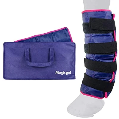 Abbildung von Magic Gel Kühlgamaschen für Pferde Gamaschen zum Kühlen von Sprunggelenk, Knöchel, Knie und Hufe Kühlbandage