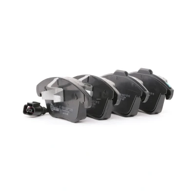 Abbildung von BREMBO P 85 112 Bremsbelagsatz inkl. Verschleißwarnkontakt mit Kolbenclip ohne Zubehör VOLKSWAGEN: Tiguan I, Sharan II, AUDI: Q3, SEAT: Alhambra II