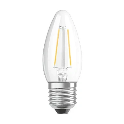 Abbildung von OSRAM Dimmbare Filament LED Lampe mit E27 Sockel, Warmweiss (2700K), Kerzenform, 5W, Ersatz für 40W Glühbirne, klar, Retrofit CLASSIC B DIM