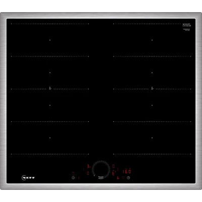 Abbildung von NEFF T66SHX4L0 Induktionskochfeld N70, autarkes Glaskeramik Kochfeld 60 cm breit, Twist Touch, Flex Induction, Home Connect, Smart Hood Automatic, aufliegend, Schwarz
