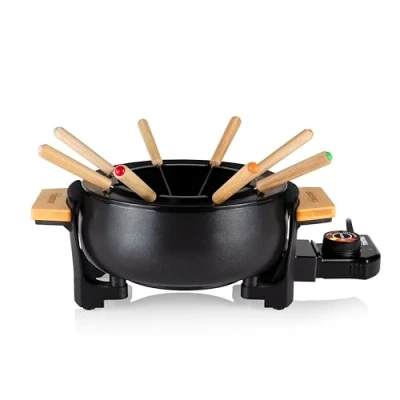 Abbildung von gl_kitchen FO 1108 Fondue, Schwarz, Bamboo