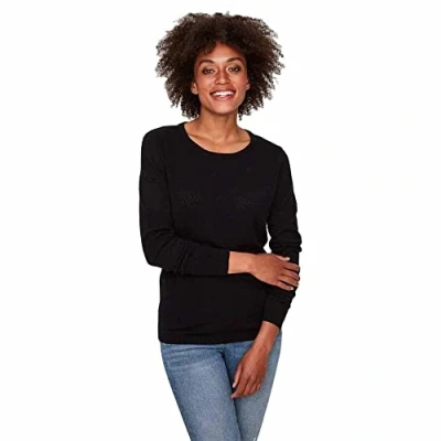 Abbildung von Vero Moda Vmcare Structure LS Oneck GA NOOS Strickpullover, Damen, Größe: XXL, Black