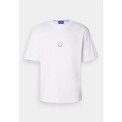 Abbildung von HUGO Napoka Tshirt print, Herren, Größe: Large, White