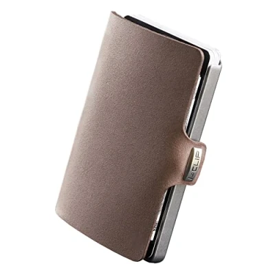 Abbildung von I CLIP Original Slim Wallet Glattleder und Lochprägung (Glattleder, Oak)