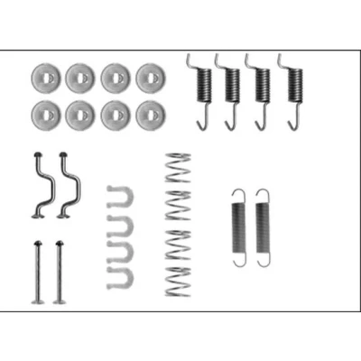 Abbildung von TEXTAR 97043500 Zubehörsatz, Feststellbremsbacken TOYOTA: Celica IV Saloon, Hatchback, VII Coupe