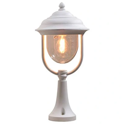 Abbildung von Konstsmide Parma 7224 250 Sockelleuchte / B: 24cm T: H: 54cm 1x75W IP43 lackiertes Aluminium matt weiß