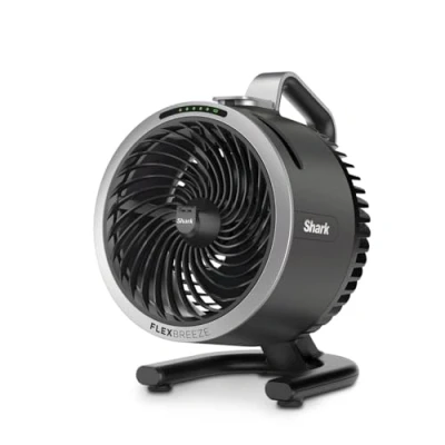 Abbildung von Shark FlexBreeze HydroGo Starker Ventilator mit Sprühnebel, Kühlung für drinnen &amp; draußen, leise langlebig, kabelgebunden kabellos, kompakt leicht, bis zu 20 m Luftstrom, Anthrazit FA050EU