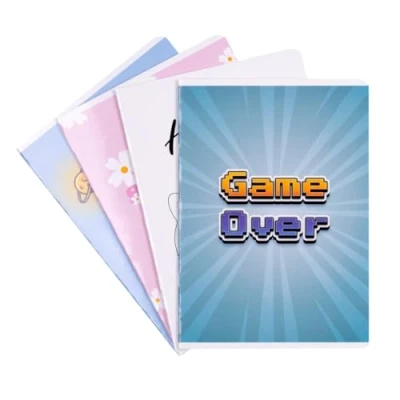 Abbildung von gimboo Schulheft/Format A5 16/16 Blatt Kariert/Mixed 20er Packung 20 Stück/Packung Motive Sortiert/für Kinder zur Einschulung für Grundschüler/Ohne Rand/Weiße Karten/Blau Kariert