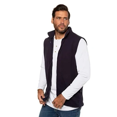Abbildung von JP 1880 Herren Fleeceweste Jacke, Dunkel Marine, 8XL EU