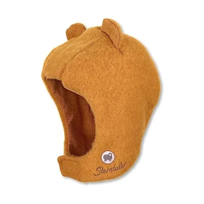 Abbildung von Sterntaler Baby Mädchen Schalmütze Kleinkinder Mütze Kinder aus Merino Wolle mit Klettverschluss hellbraun, 49