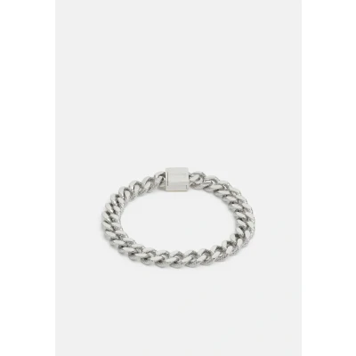 Abbildung von BOSS Stamped Textured Links WITH Monogram Square Armband silvercoloured, Damen, Größe: One Size, Silver coloured