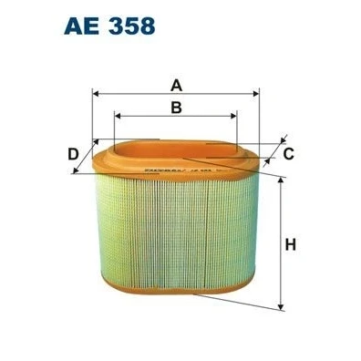 Abbildung von FILTRON AE 358 Luftfilter 190 230 Filtereinsatz HYUNDAI: H 1 Van, / iLoad Cargo, i800 Travel