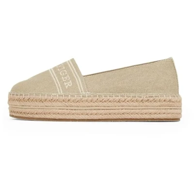 Abbildung von Tommy Hilfiger Damen Espadrilles Denim Platform mit Plateau, Beige (Horseradish), 37